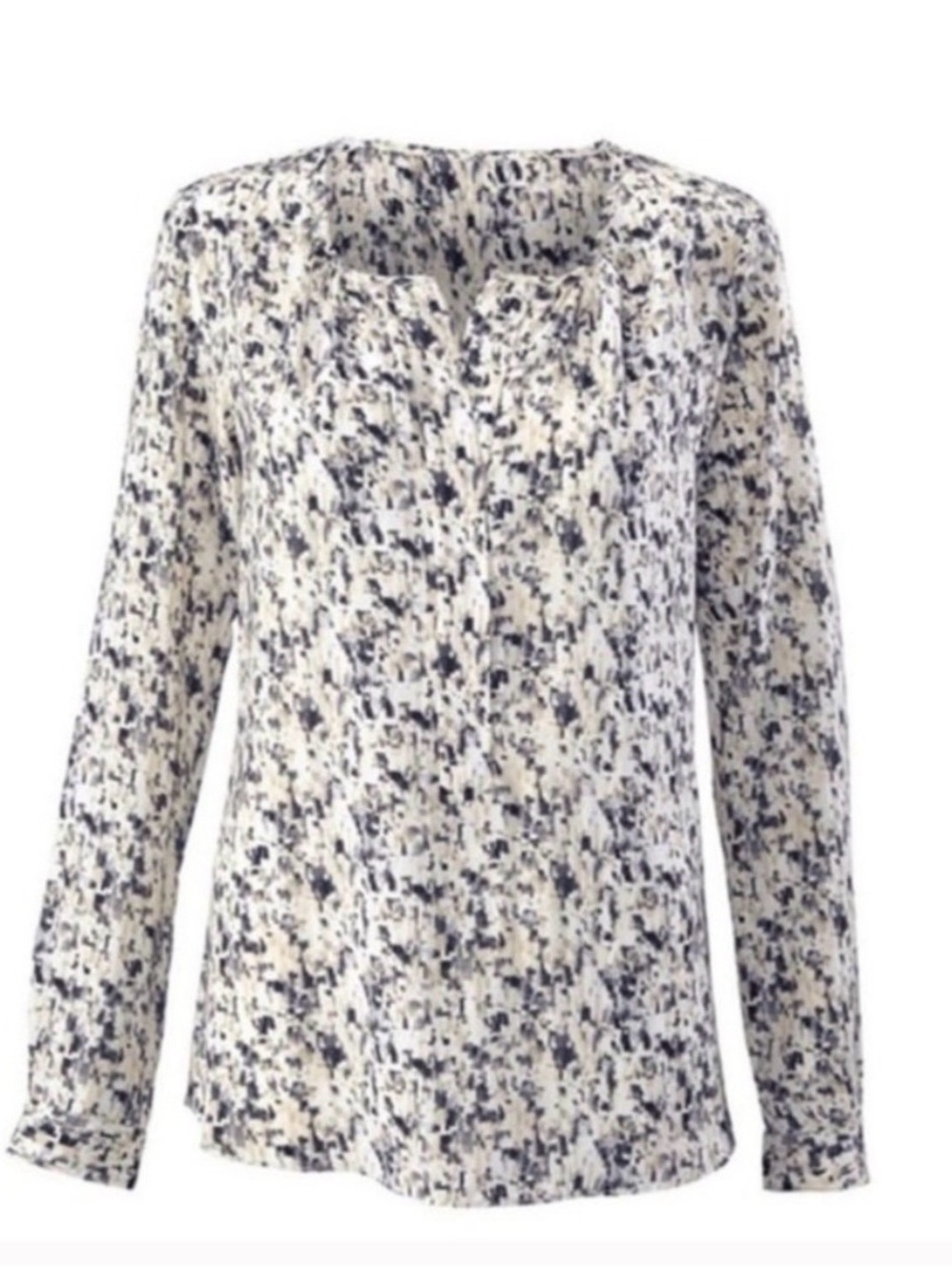 CAbi  #3094 “Shatter Blouse” Popover Snap Neck Tunic Size XL